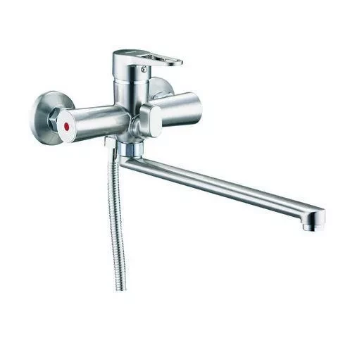 Змішувач для ванни Wezer PUD7-B045-SATIN поворотний вилив сплав Ø35 Сатин Змішувач для ванни Wezer PUD7-B045-SATIN поворотний вилив сплав Ø35 Сатин