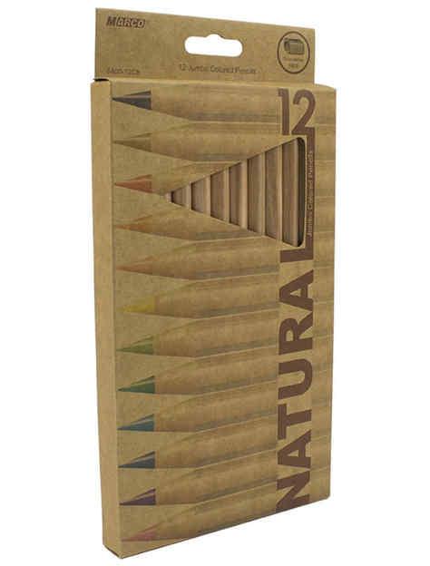 Карандаши цветные Marco Natural Jumbo 12 цветов - фото 4