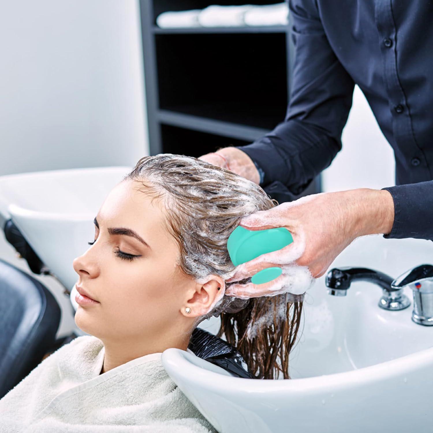 Щетка для головы и мытья волос силиконовая массажная Изумрудный - фото 5 Щетка для головы и мытья волос силиконовая массажная Изумрудный - фото 5