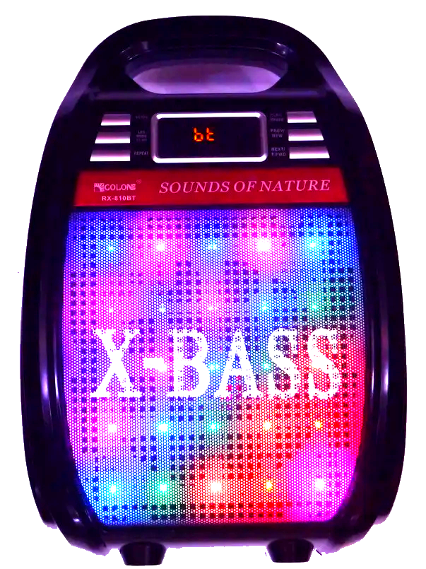 Портативная колонка-чемодан X-BASS RX-810BT 5" беспроводная Bluetooth с караоке аккумуляторная с подсветкой (10449220) - фото 5