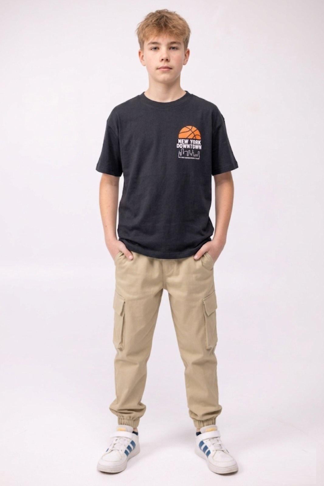 Штаны-джогеры детские демисезонные летние хлопковые р. 146 Бежевый (дж беж-146х)