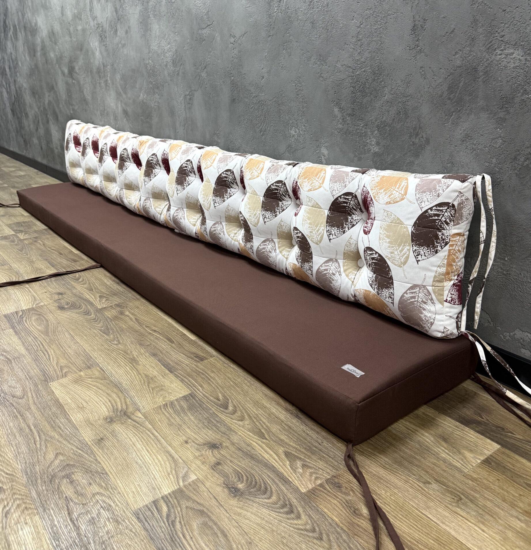 Комплект матрас со спинкой Comfort Home Autumn leaves на поддоны/качели/каркасы/садовую мебель панама 120х60х40х5 см