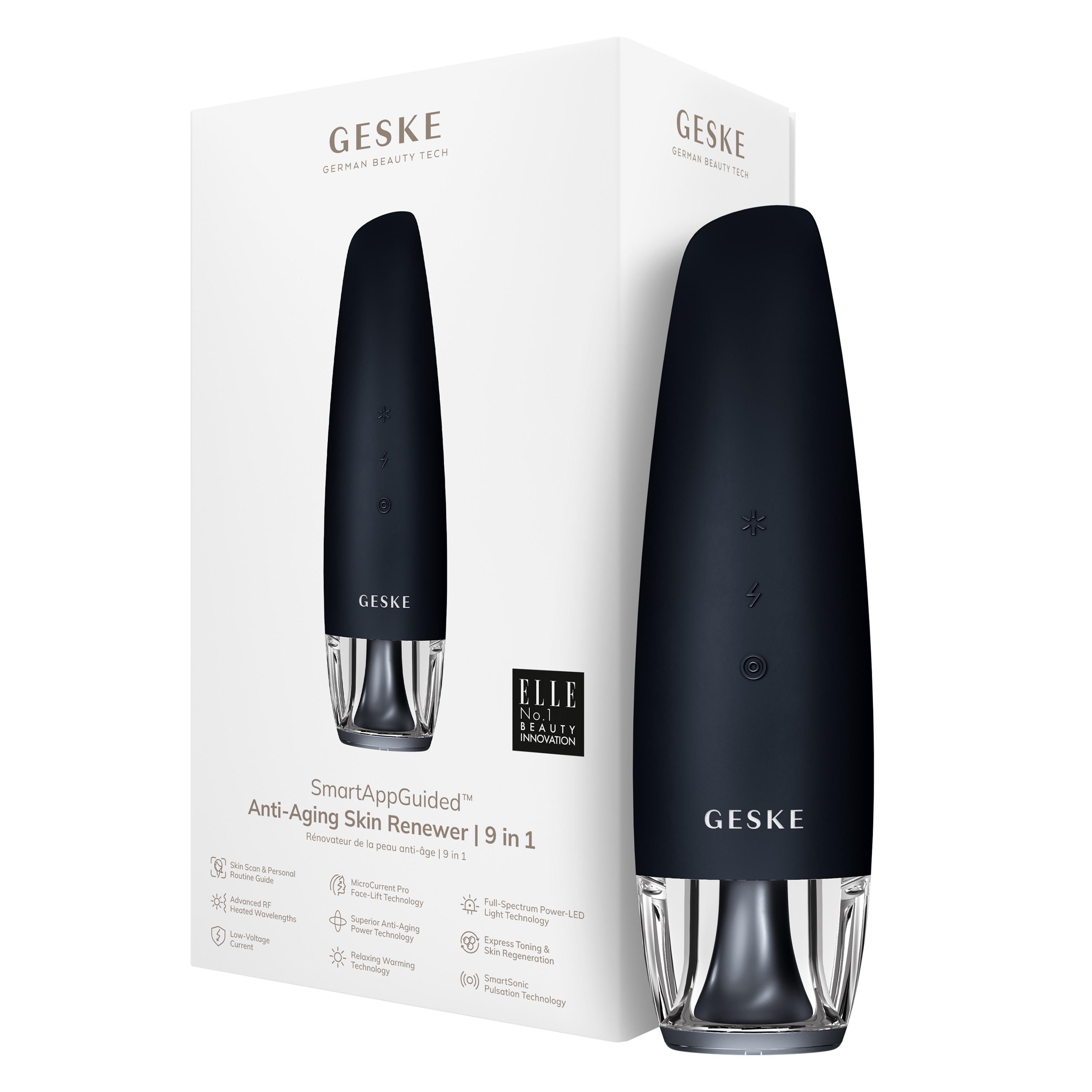 Излучатель LED для восстановления кожи лица GESKE Anti-Aging Skin Renewer 9в1 антивозрастной Black (HB0578)