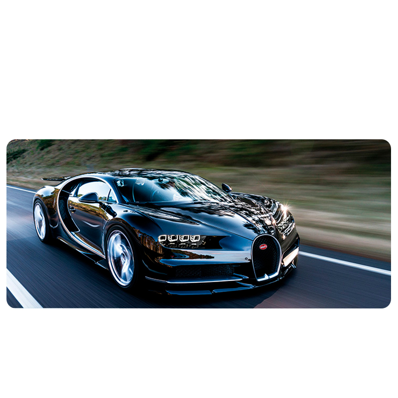 Килимок тканинний Bugatti Chiron із прошивкою 3х300x800 мм Чорний (YUT_V7847)