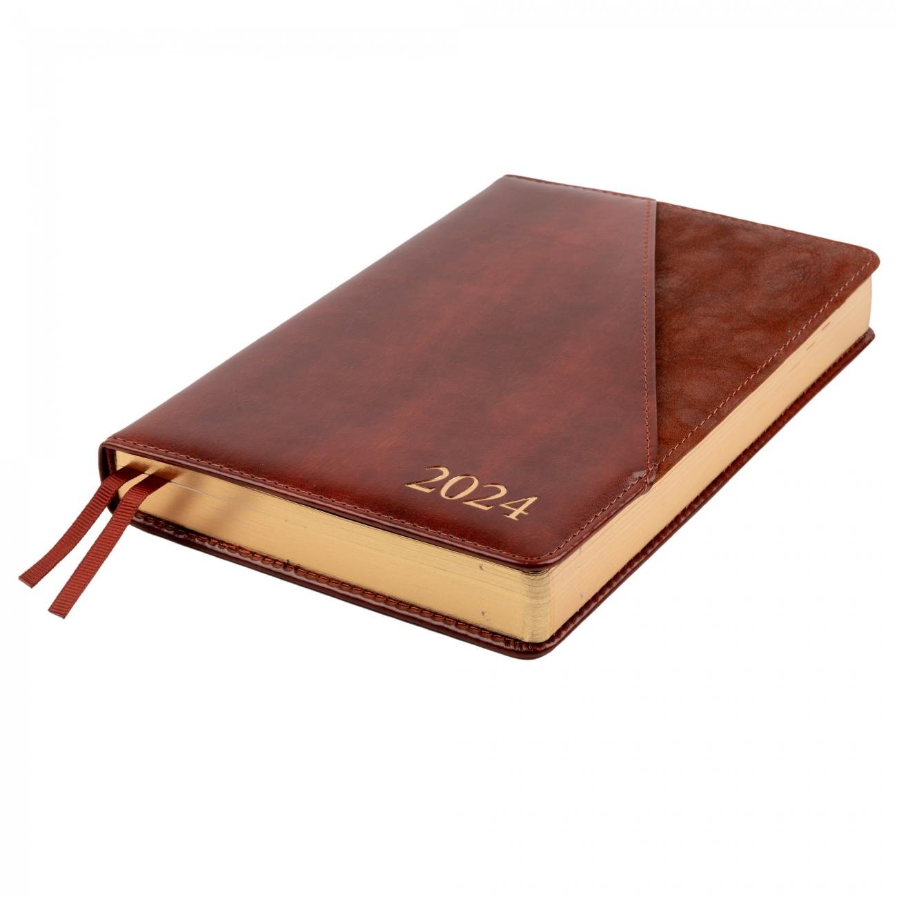 Щоденник А5 Leo Planner Whisky датований 368 с. Коричневий (252448) - фото 2