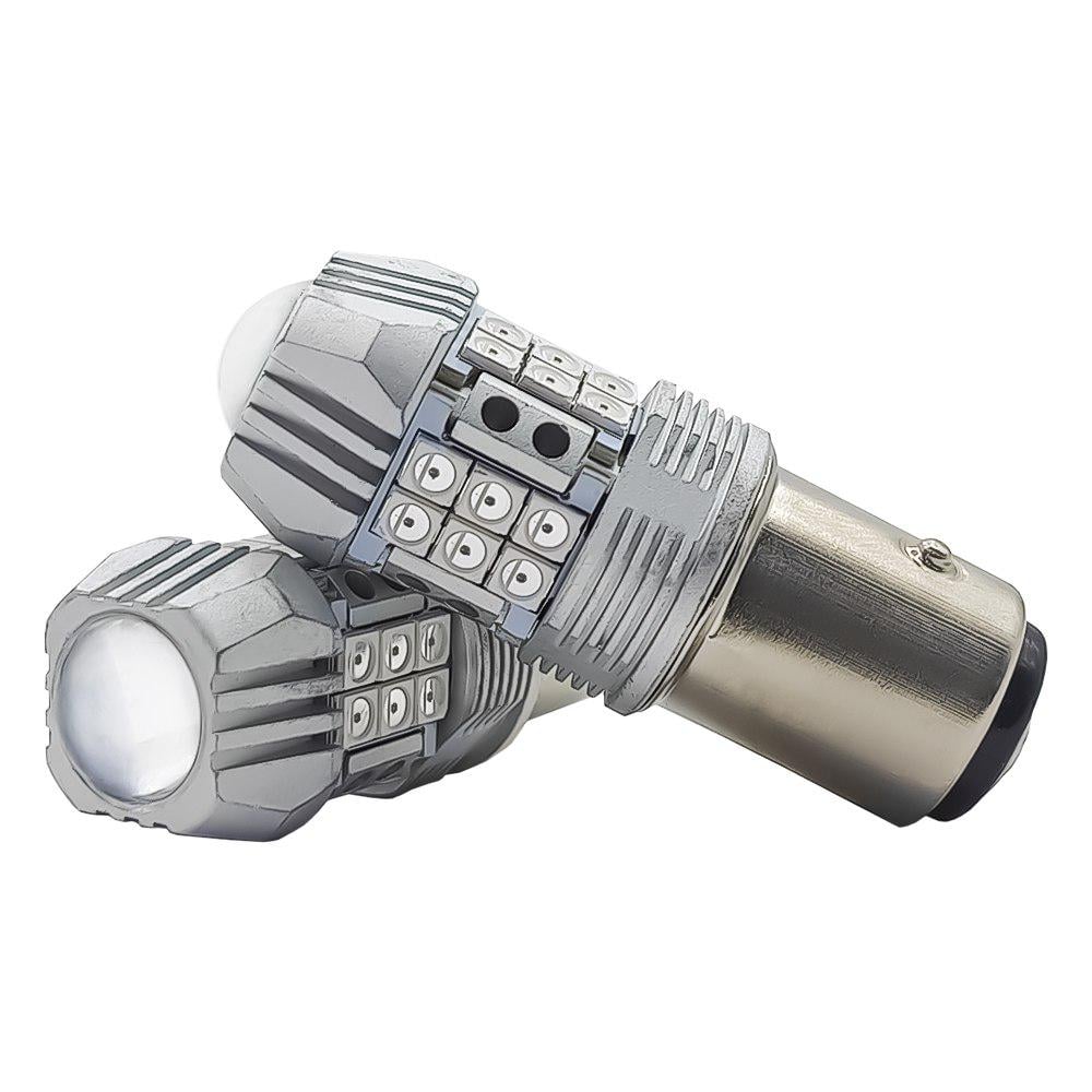Лампа светодиодная AVolt 1157 P21/5W 2835-27SMD 12-24v Красный - фото 2 Лампа светодиодная AVolt 1157 P21/5W 2835-27SMD 12-24v Красный - фото 2