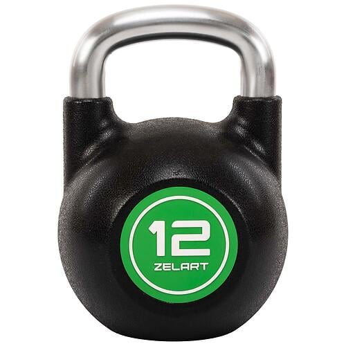 Гиря змагальна цільна Zelart TA-4756-12 чавунна з PU-покриттям і хромованою ручкою 12 кг Чорний (31492729) Гиря змагальна цільна Zelart TA-4756-12 чавунна з PU-покриттям і хромованою ручкою 12 кг Чорний (31492729)