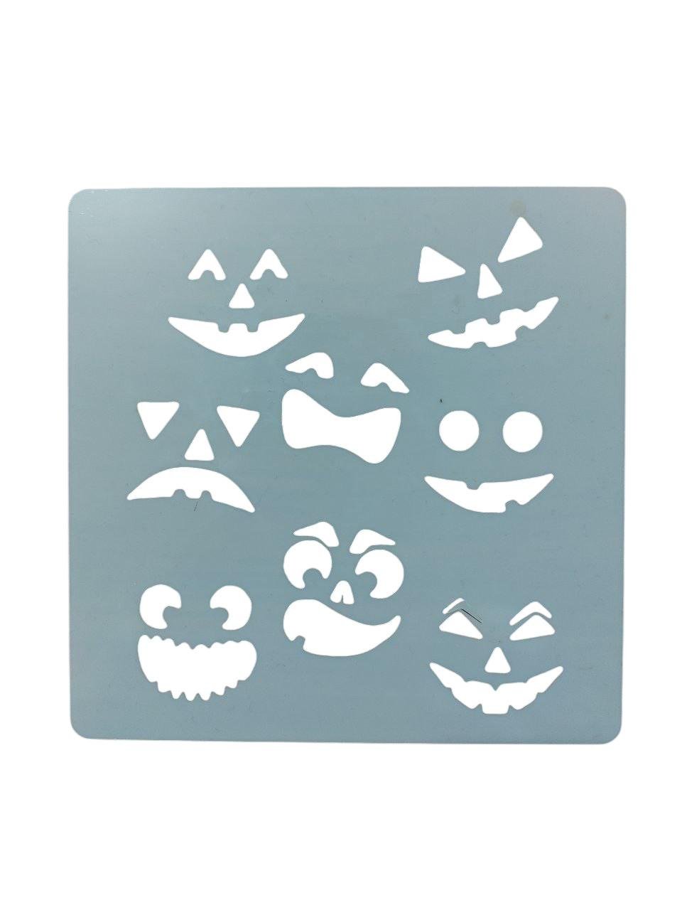 Трафарет на Хэллоуин Смайлики 13x13 см Серый (7615/52) Трафарет на Хэллоуин Смайлики 13x13 см Серый (7615/52)