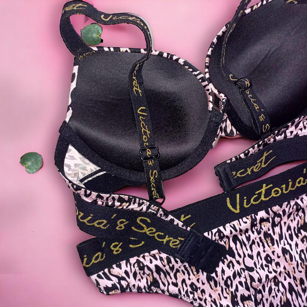 Комплект жіночої білизни Victoria's Secret 001k 75B Рожевий/Леопардовий - фото 3 Комплект жіночої білизни Victoria's Secret 001k 75B Рожевий/Леопардовий - фото 3