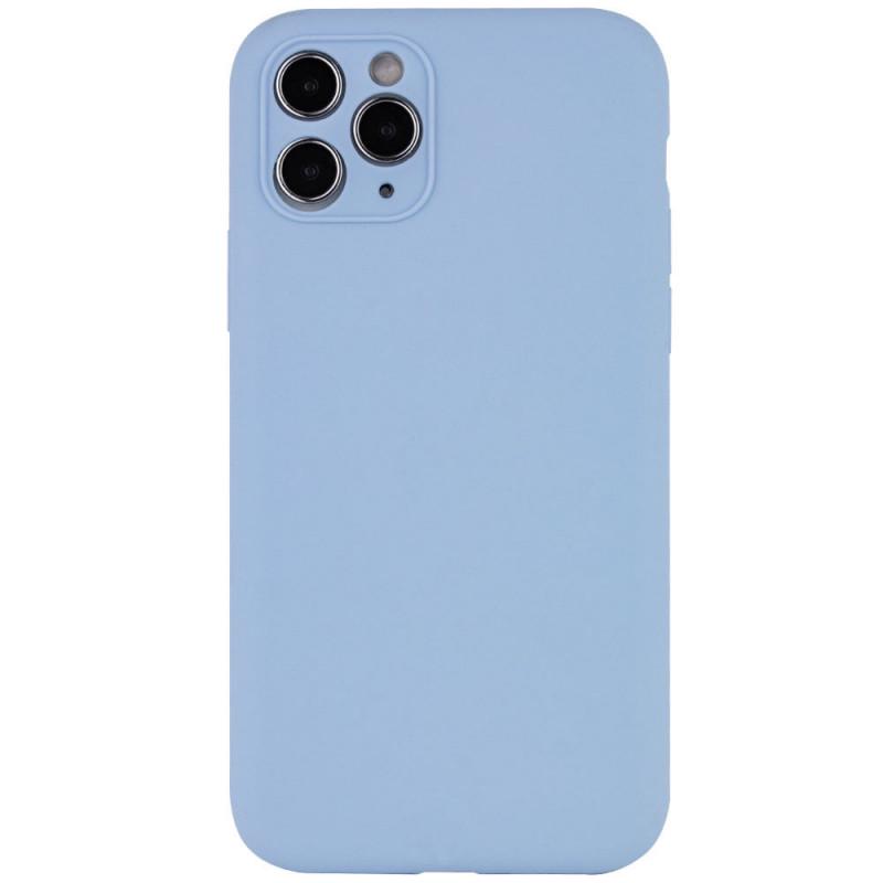 Протиударний чохол Silicone Case Full Camera Protective (AA) NL для Apple iPhone 12 Pro Max (6.7") Блакитний / Lilac Blue