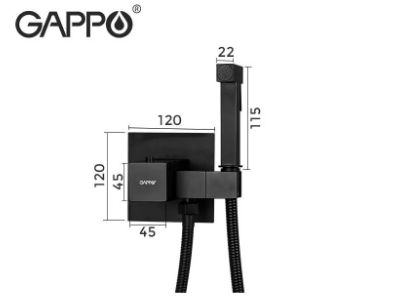 ᐉ Душ гігієнічний Gappo G7207-60 Чорний • Краща ціна в Києві, Україні ...