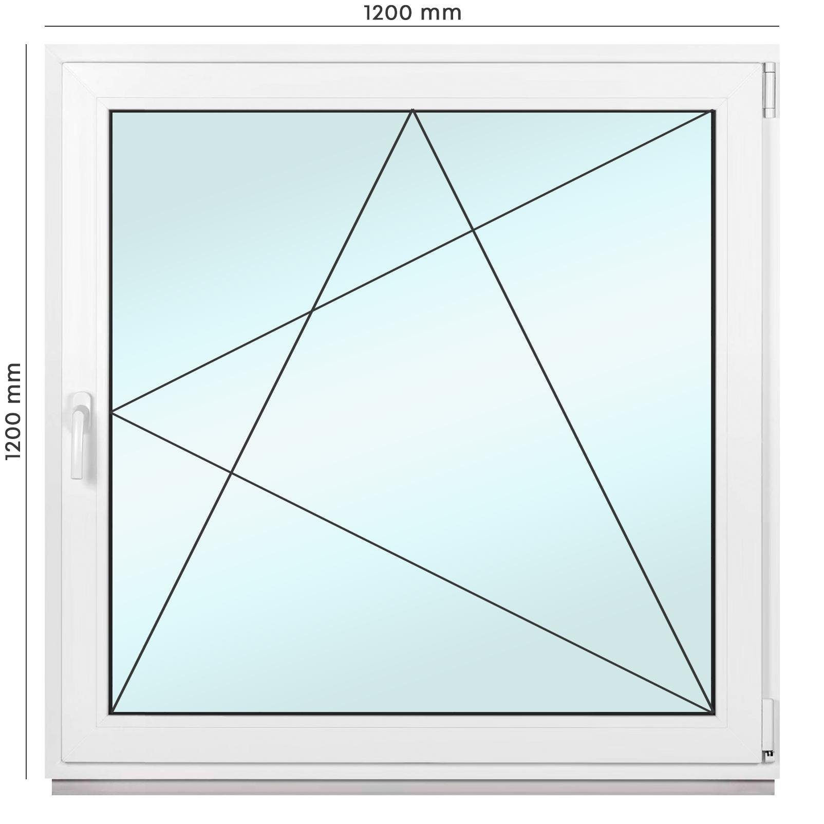Вікно металопластикове Framex поворотно-відкидне з правим відкриттям 1200х1200 мм Білий - фото 2