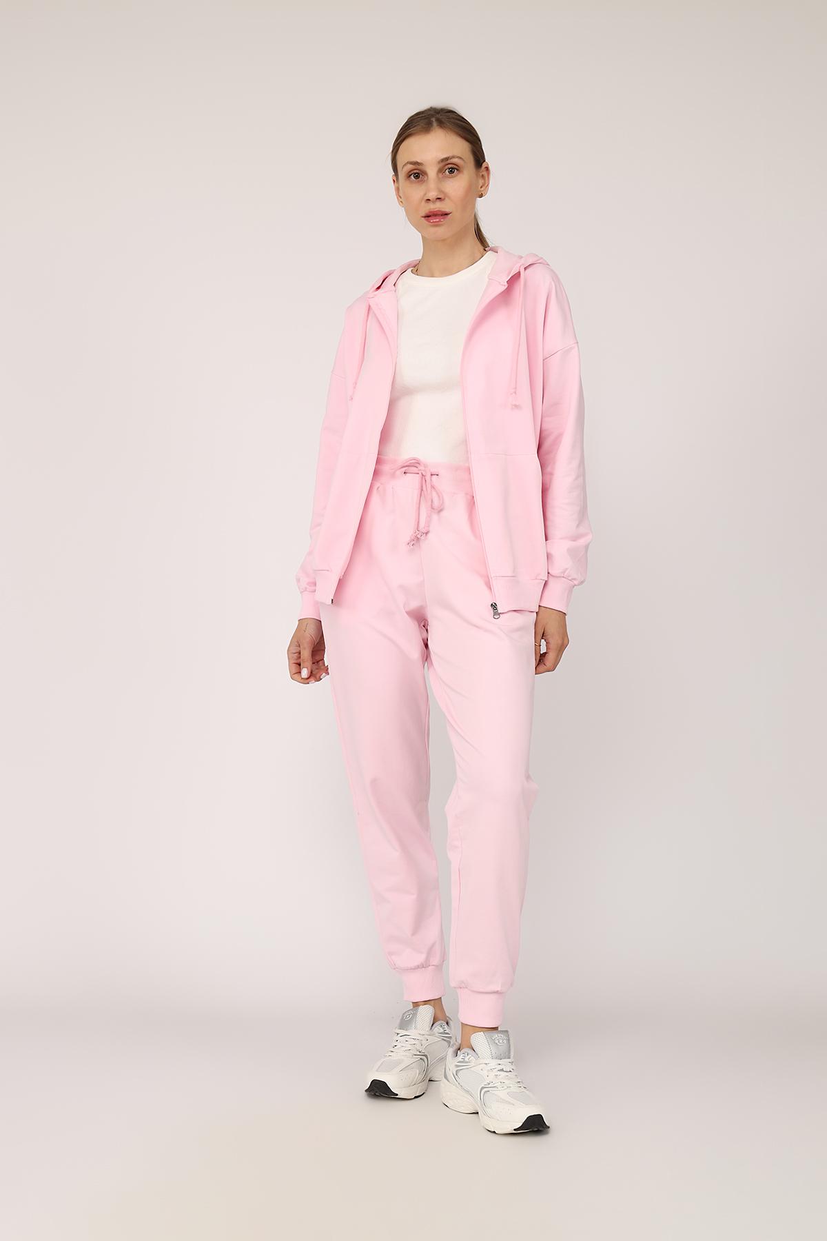 Толстовка жіноча на блискавці ЦБ-00266278 р. 40 Рожевий (SKT001035564) - фото 2