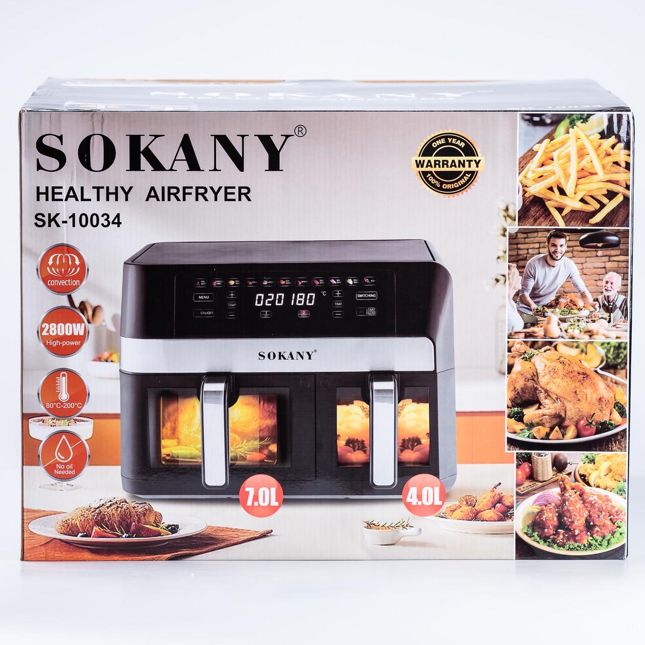 Мультипечь Sokany SK-10034 Healthy Airfryer 2800 Вт 11 л - фото 9