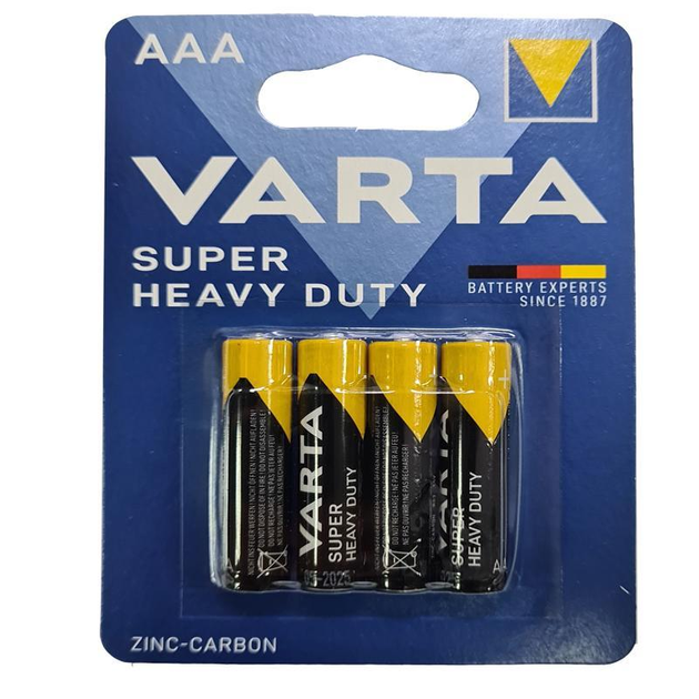 Набор батареек Varta Super Heavy Duty AAA R03 4 шт. (29841956)