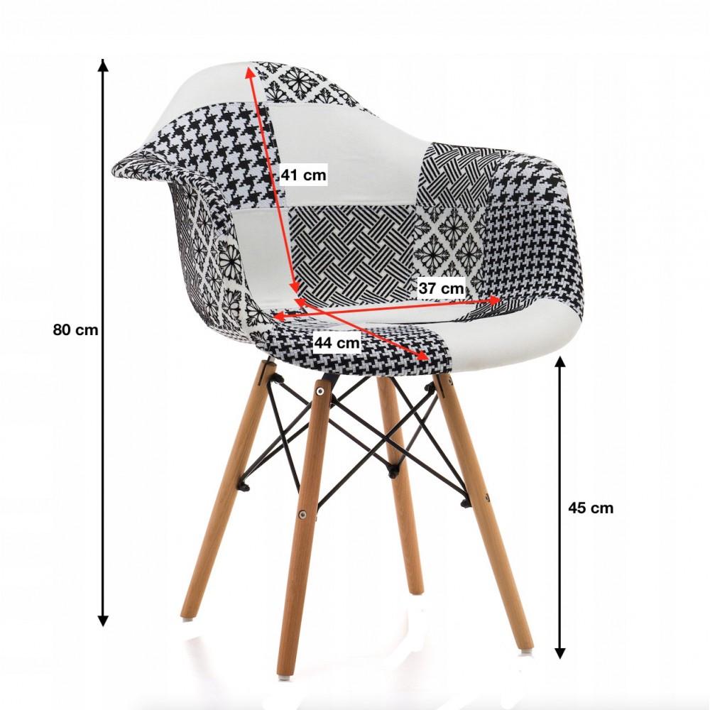 Стул для кухни обеденный Bonro В-437 PW02 PATCHWORK (42300084) - фото 8 Стул для кухни обеденный Bonro В-437 PW02 PATCHWORK (42300084) - фото 8