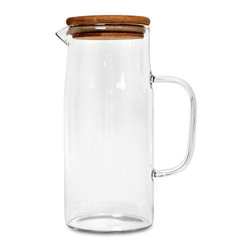 Графін скляний з бамбуковою кришкою 1,0 л (60589) - фото 1 Графін скляний з бамбуковою кришкою 1,0 л (60589) - фото 1