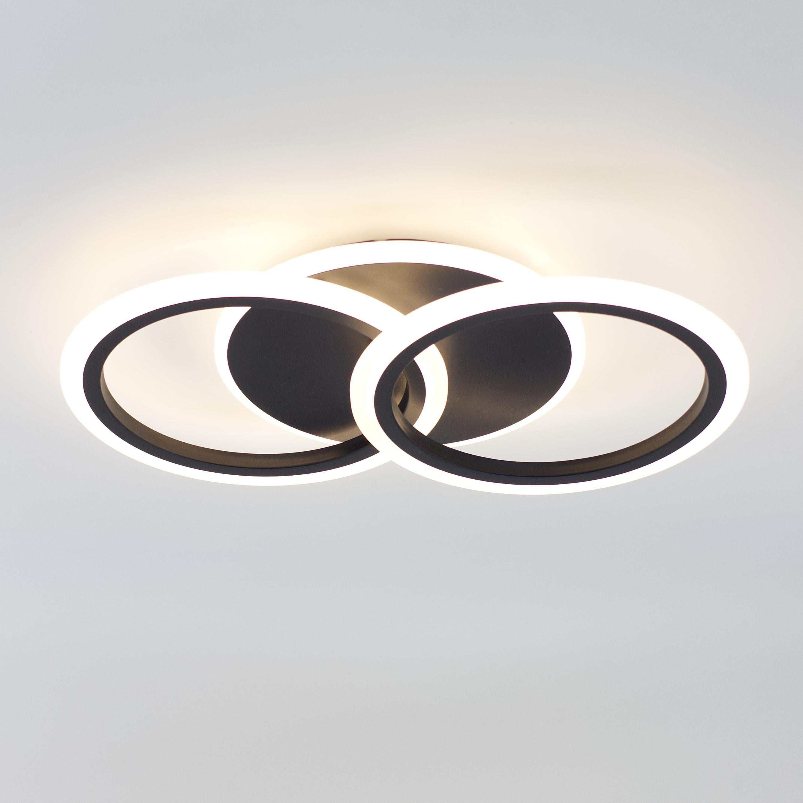 Люстра светодиодная управляемая ESLLSE MOKA 3R 60 Вт 440x250x70 мм Черный (10643)