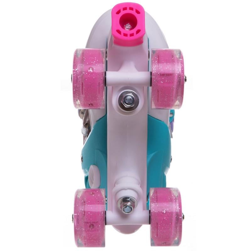 Ролики квады раздвижные детские Banwei BW-211 светящиеся колеса р. 35-38 Розовый (BW-211_Розовый_M_(35-38) - фото 7