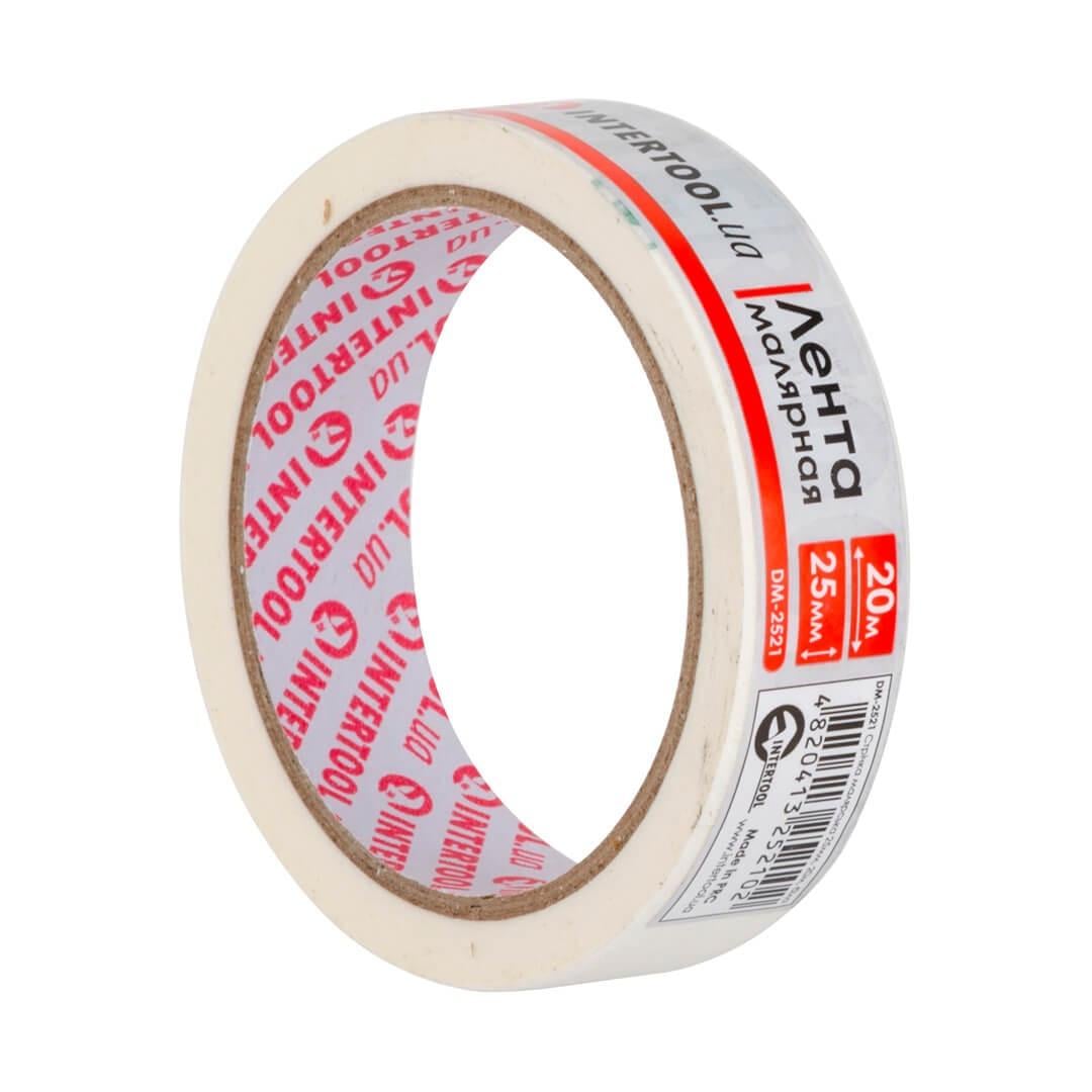 Малярная лента Intertool 25 мм 20 м Белый (DM-2521) Малярная лента Intertool 25 мм 20 м Белый (DM-2521)