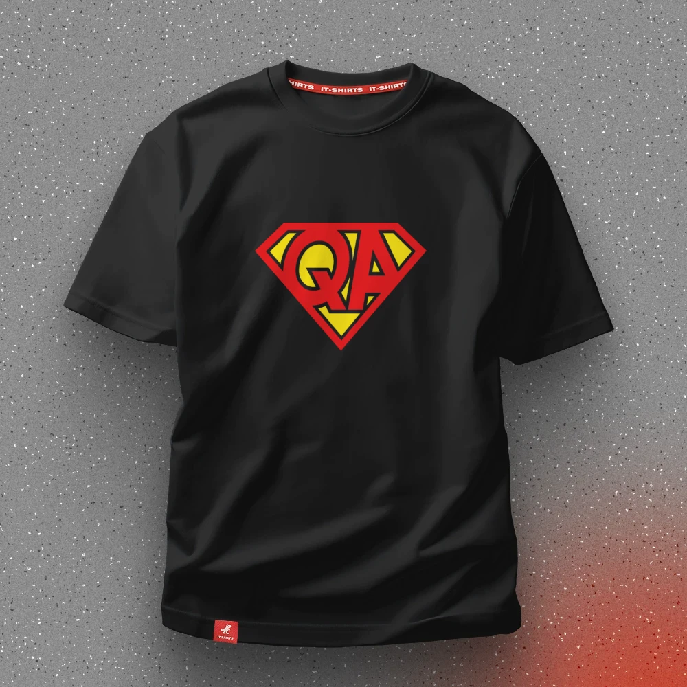 Футболка тестувальника Super QA для супертестерів XXL Чорний (IT-099T-B-XXL)