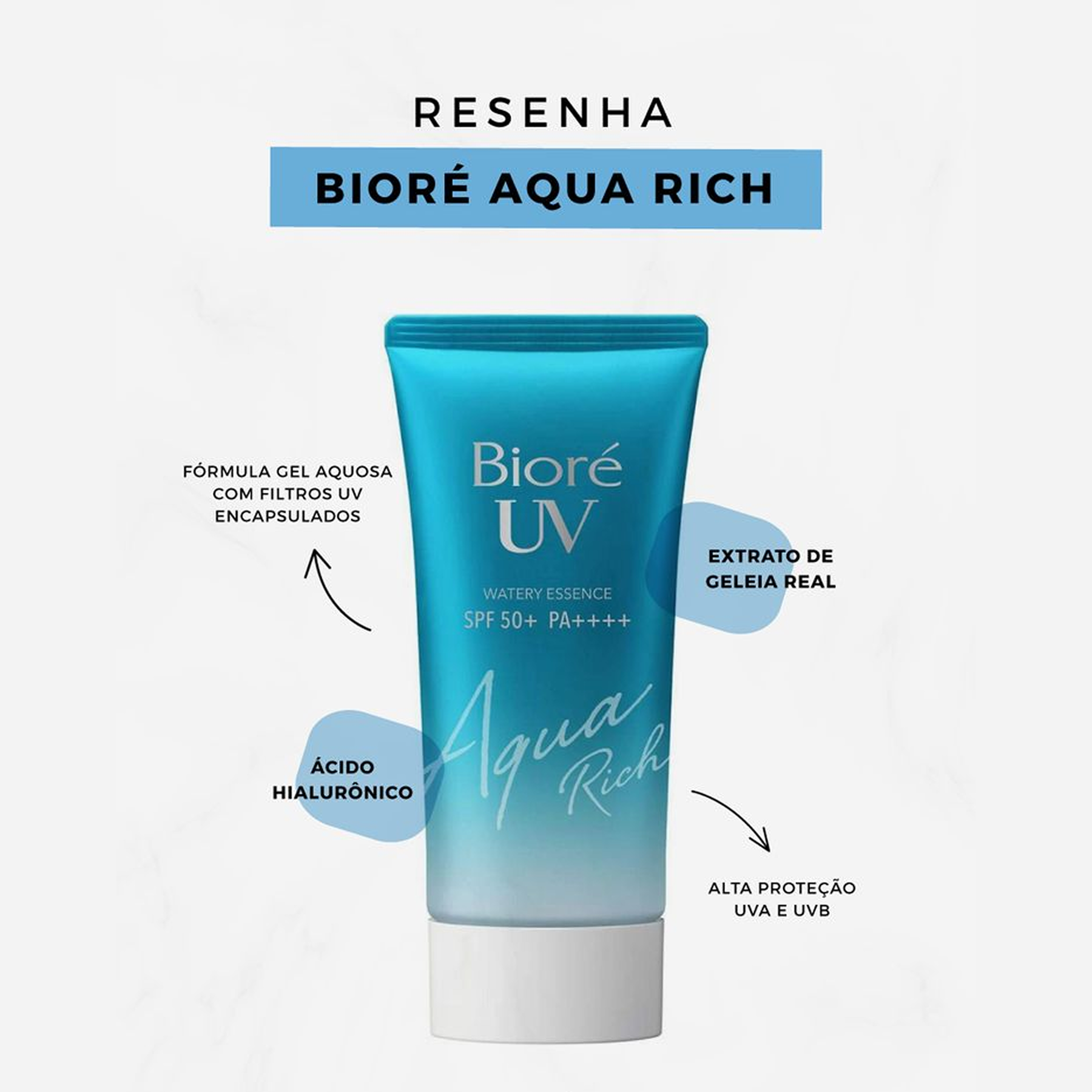 Солнцезащитный крем Biore UV Aqua Rich Watery Essence SPF50+ 50 г - фото 2 Солнцезащитный крем Biore UV Aqua Rich Watery Essence SPF50+ 50 г - фото 2