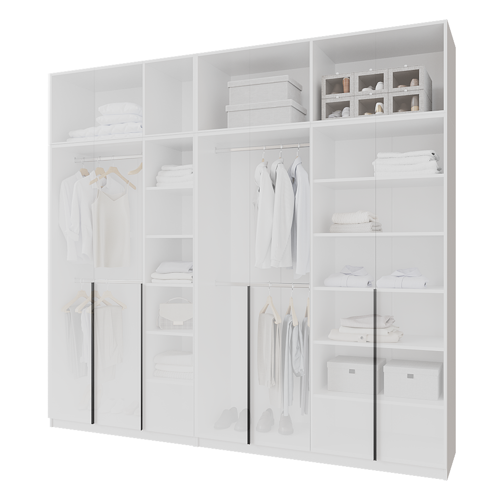 Шафа розпашна з антресолью Меблітренд Чиназес Чиа-2800.5 2800х500х2550 мм Білий (27352477) - фото 2 Шафа розпашна з антресолью Меблітренд Чиназес Чиа-2800.5 2800х500х2550 мм Білий (27352477) - фото 2