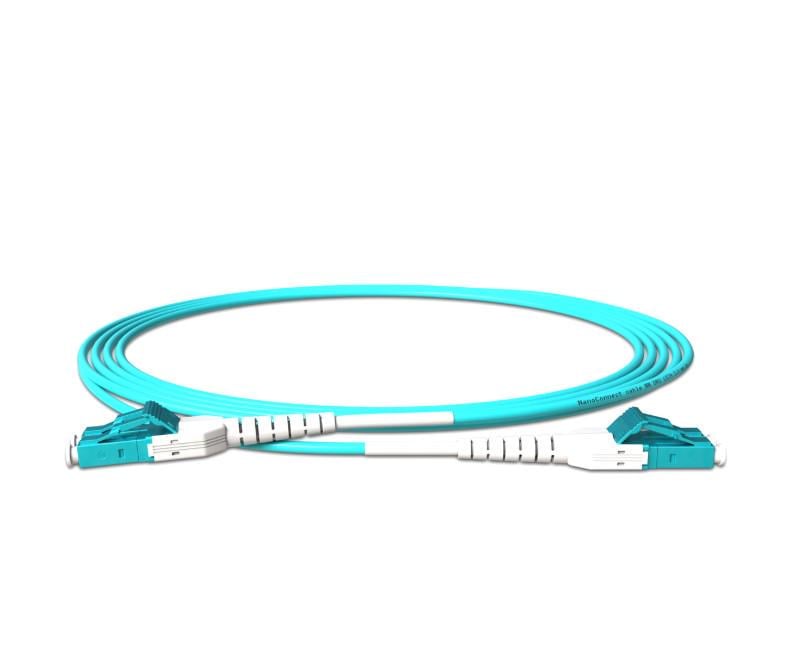 Патч-корд оптический NanoConnect LC/UPC-LC/UPC LSZH Multimode OM3 MM Uniboot 2 мм х 2 м Бирюзовый - фото 1 Патч-корд оптический NanoConnect LC/UPC-LC/UPC LSZH Multimode OM3 MM Uniboot 2 мм х 2 м Бирюзовый - фото 1