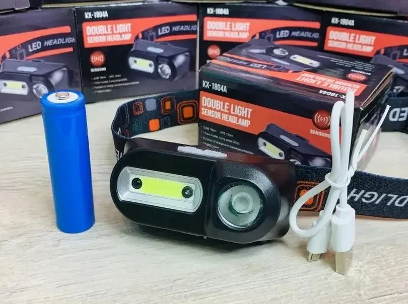 Налобный фонарик Bailong BL-1801A /1804A COB XPE 18650 usb с сенсором - фото 5 Налобный фонарик Bailong BL-1801A /1804A COB XPE 18650 usb с сенсором - фото 5