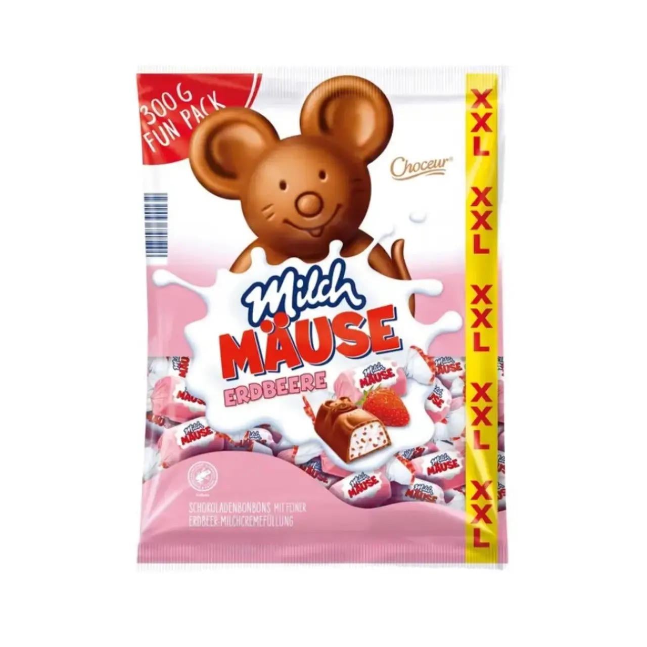 Шоколадные конфеты Choceur Milch Mause с клубникой 300 г (23072990)