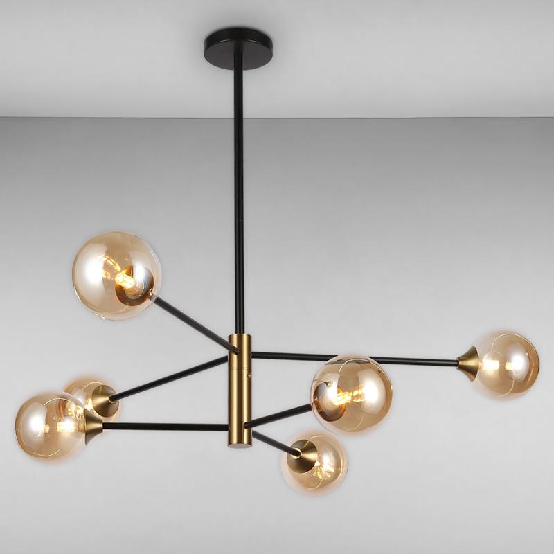 Люстра-молекула подвесная Light House LS-17078-6 Черный (16251)