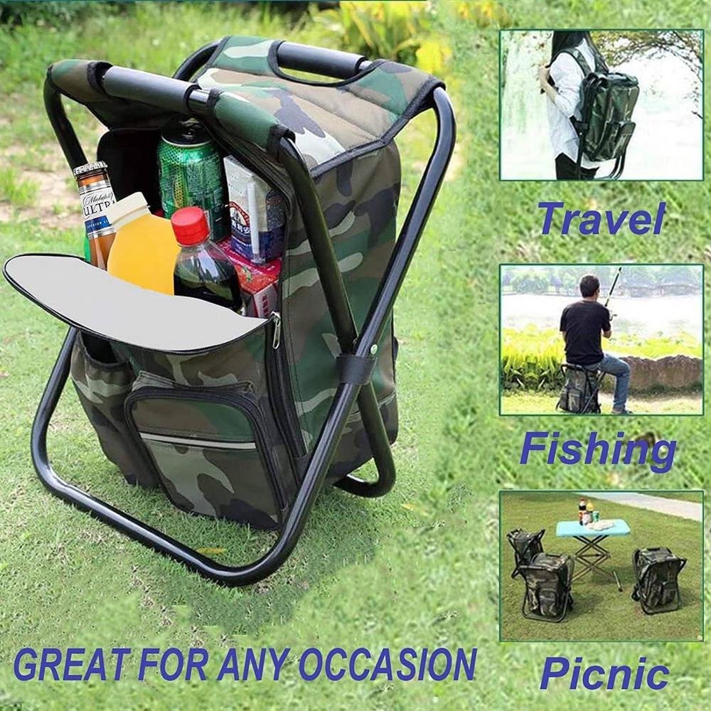 Туристический табурет-рюкзак складной 3в1 с термосумкой водоотталкивающий 50х36х30 см Хаки (173) - фото 6 Туристический табурет-рюкзак складной 3в1 с термосумкой водоотталкивающий 50х36х30 см Хаки (173) - фото 6