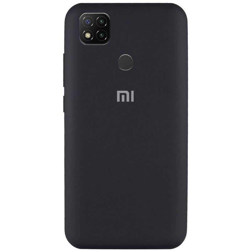 Чехол Silicone Cover Full Protective (AA) для Xiaomi Redmi 9C Черный/Black - фото 1