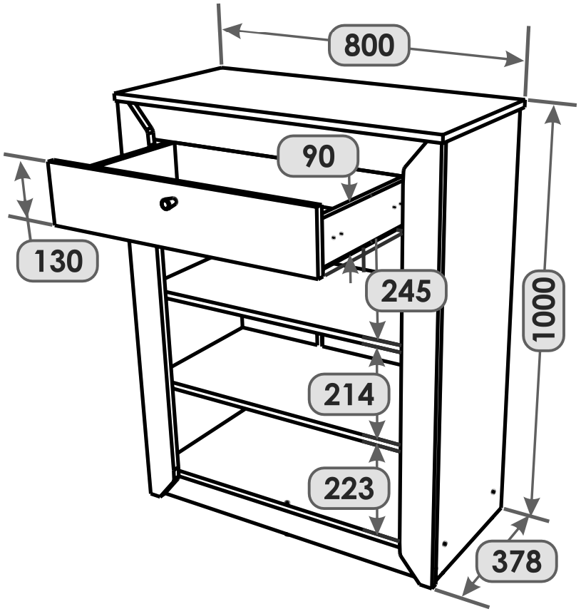 Тумба під ТВ Everest Нордік 800 800х378х1000 мм Дуб крафт золотий/Графіт (11177) - фото 2 Тумба під ТВ Everest Нордік 800 800х378х1000 мм Дуб крафт золотий/Графіт (11177) - фото 2