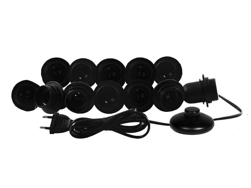 Подсветка гримировочного зеркала светодиодная LEDUA врезная с ножным выключателем 12 шт. E14 Черный (6550)