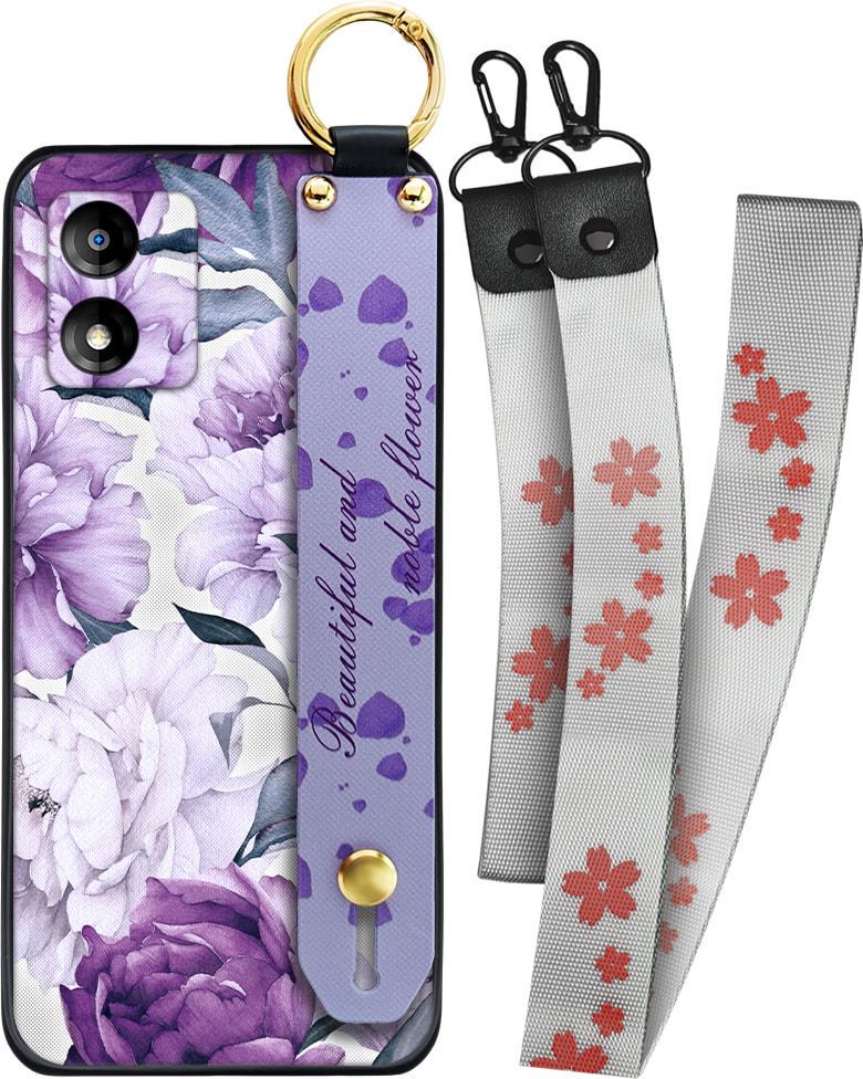 Чехол SHLab Motorola E13 Beautiful Flower + два ремешка с карабином (34412)