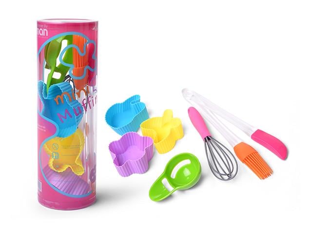 Набор силиконовых предметов Fissman 7 пр. для выпечки кексов (7466)