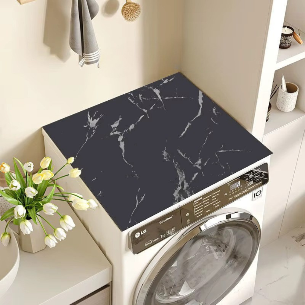 Коврик на стиральную машину защитный влагопоглощающий резиновый пылезащитный квадратный 60х60 см Темный гранит Коврик на стиральную машину защитный влагопоглощающий резиновый пылезащитный квадратный 60х60 см Темный гранит