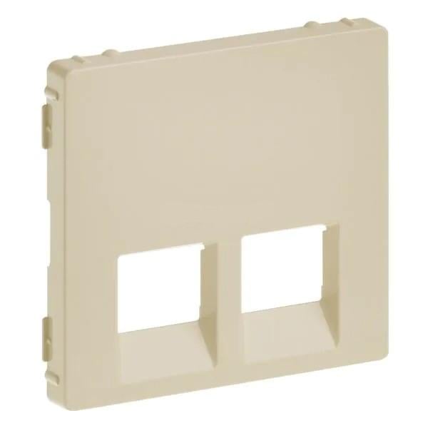 Панель лицевая розетки Legrand Valena Life RJ11/RJ45 50х50 мм Слоновая кость (755421)