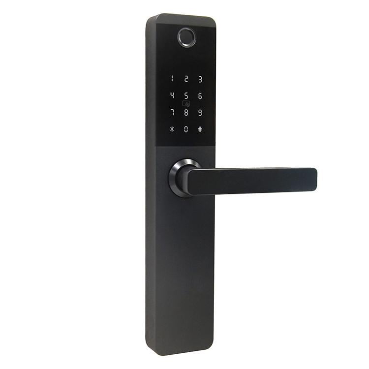 Замок биометрический дверной NaviCat A1 электронный с поддержкой приложения TUYA Black (3_06736)