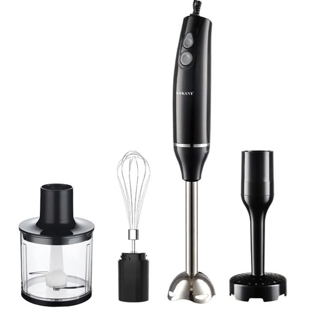 Блендер погружной для смузи Sokany 3в1 800 Вт Черный - фото 7 Блендер погружной для смузи Sokany 3в1 800 Вт Черный - фото 7