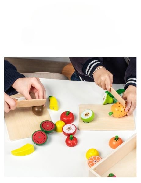 Дерев'яний набір фруктів для нарізки на магнітах з коробкою дошками ножами коробкою дошками - фото 5 Дерев'яний набір фруктів для нарізки на магнітах з коробкою дошками ножами коробкою дошками - фото 5