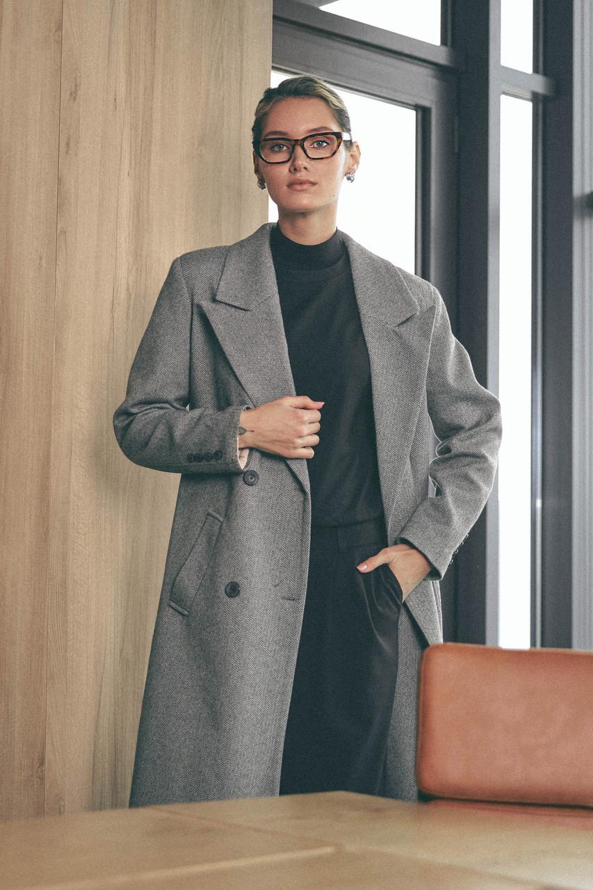 Пальто жіноче Seventeen з французького кашеміру S-M Сірий (2500677780) - фото 2 Пальто жіноче Seventeen з французького кашеміру S-M Сірий (2500677780) - фото 2