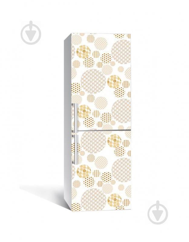 Наклейка на холодильник Zatarga «Круги печворк» 650х2000 мм виниловая 3Д наклейка декор на кухню самоклеящаяся