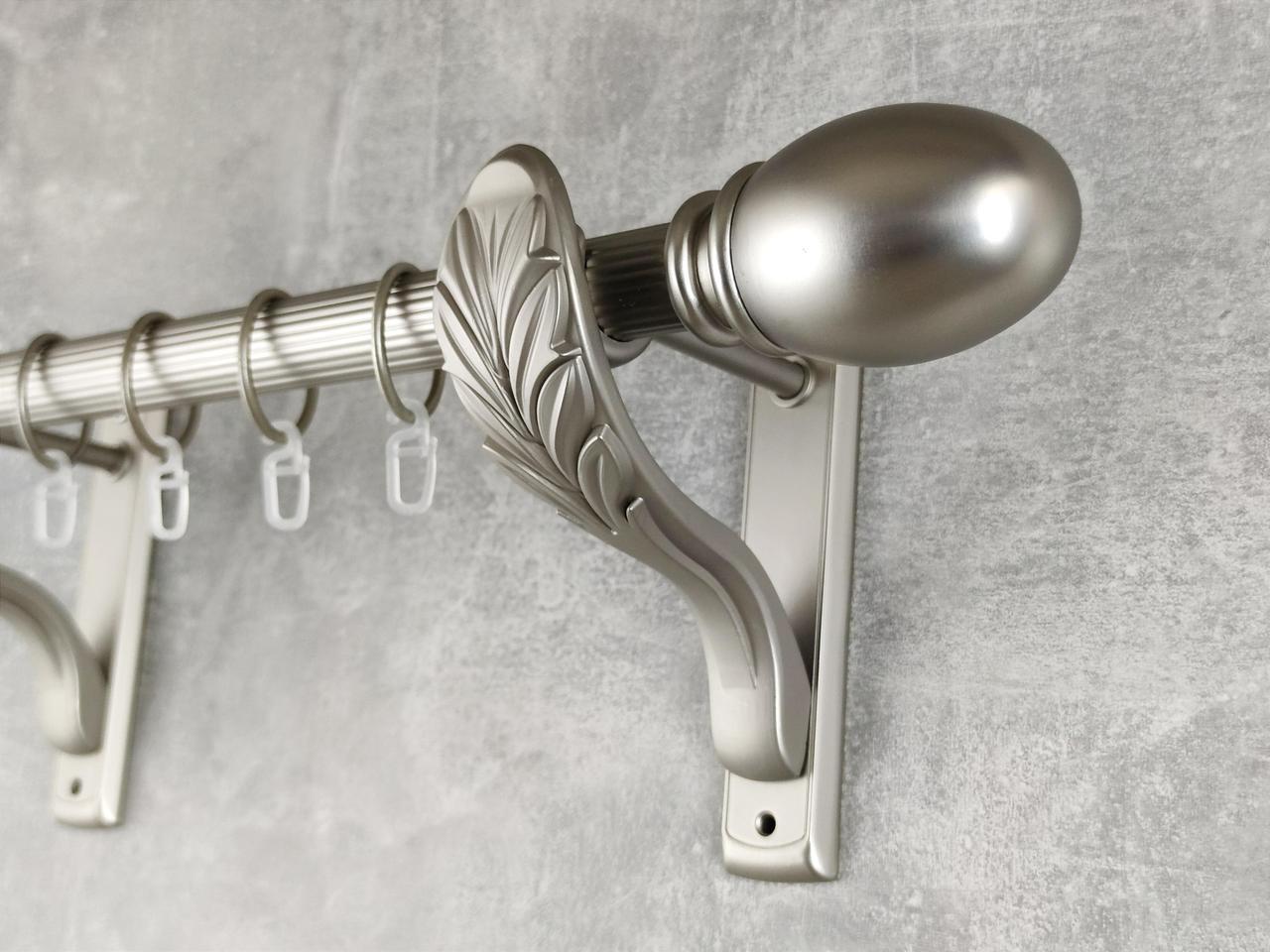 Карниз MStyle металлический для штор однорядный Белуно 25 мм рифленый 200 см Сатин (5019020)