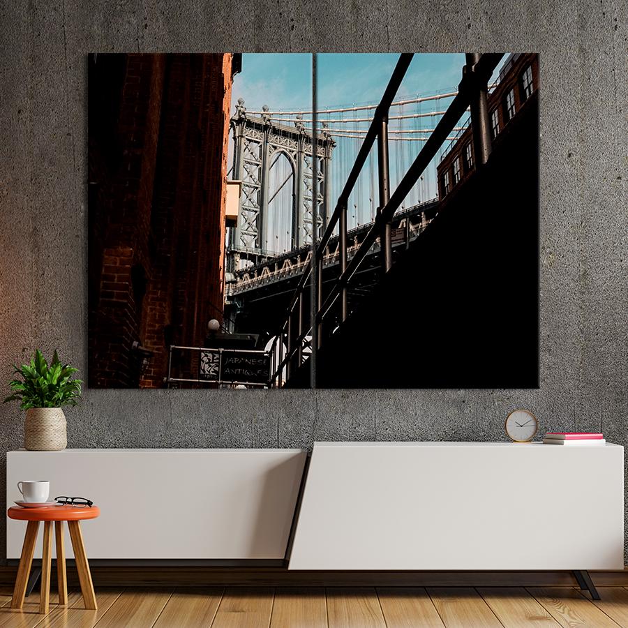 Настенний декор Знаменитый Манхэттенский мост 71x51 см (A573-2)