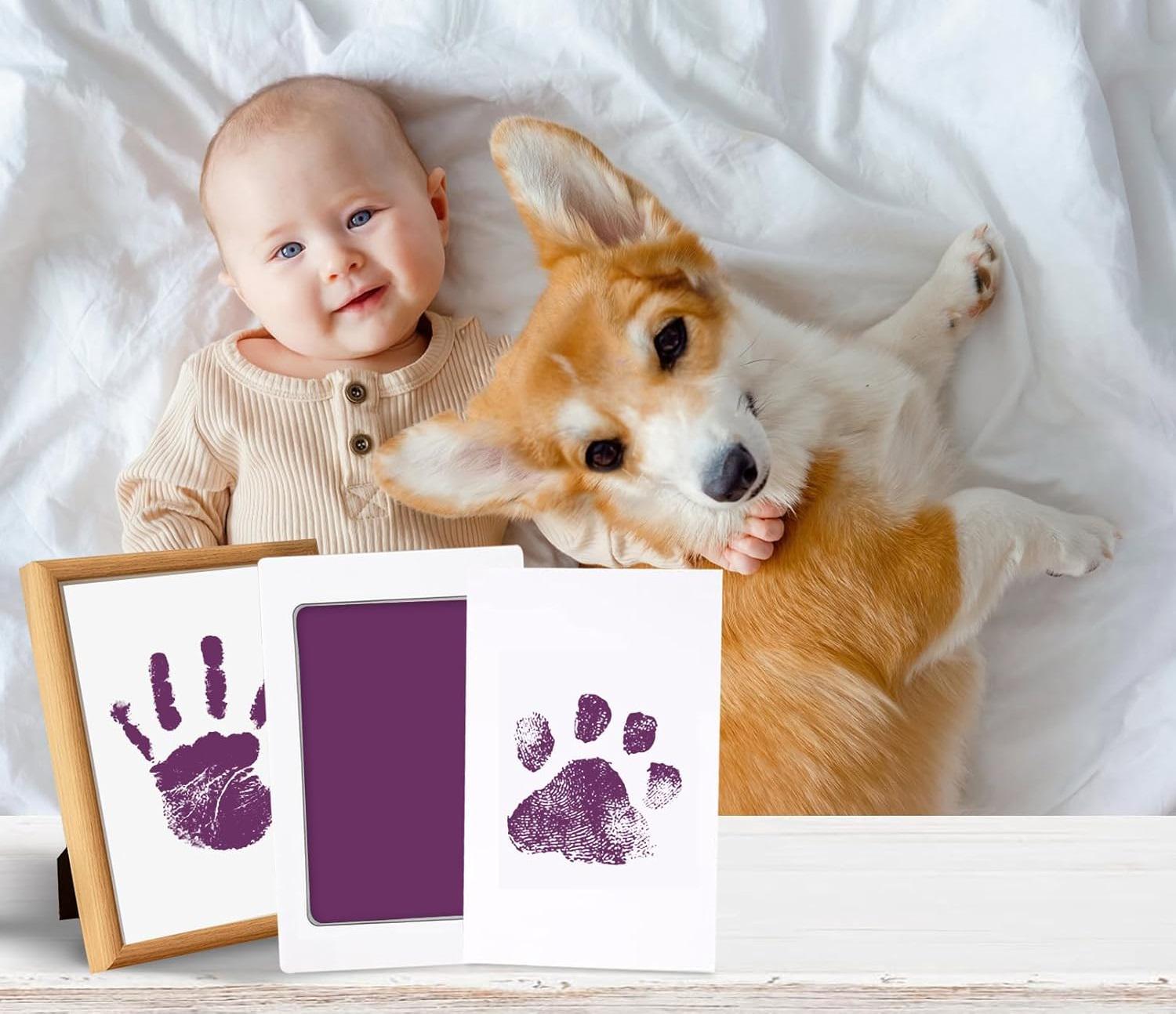 Набор для создания отпечатков детских ручек и ножек Фиолетовый (20294) - фото 4 Набор для создания отпечатков детских ручек и ножек Фиолетовый (20294) - фото 4