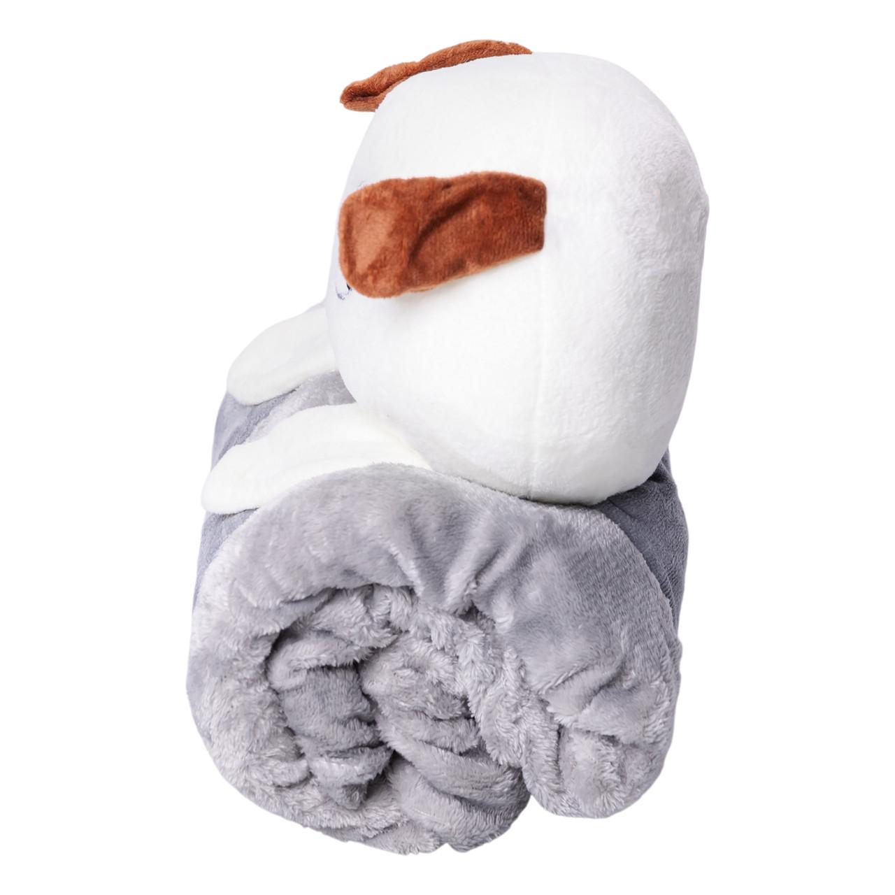 М'яка іграшка-плед Colorful Home Собачка 2в1 120x160 см Сірий (5616-68G) - фото 3