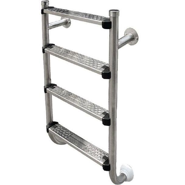 Лестница нижняя часть Emaux 4 ступеньки AISI304 фланцевая (BHL415-SR)