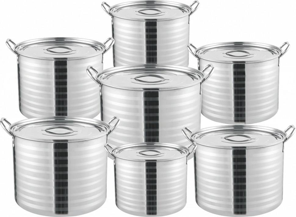 Набір каструль Edenberg EB-515 4,0/5,55/7,5/9,6/13,7/16,15/18,25 л з нержавіючої сталі з кришками 14 пр. (27922282) - фото 2 Набір каструль Edenberg EB-515 4,0/5,55/7,5/9,6/13,7/16,15/18,25 л з нержавіючої сталі з кришками 14 пр. (27922282) - фото 2